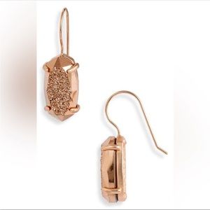 Kendra Scott Harrison Rose Gold Plated Drusy Earrings